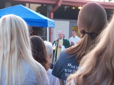 Sr.Regina Rose attended a Mass on the grass with Bishop Ricken at the Newman Center at UW Oshkosh. Mosquitos were in high attendance.